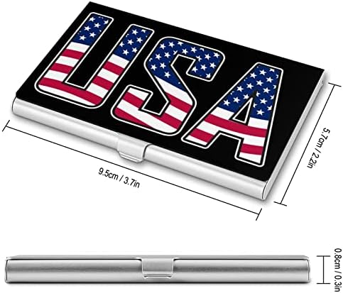 USA Szó Vagy Szöveg Amerikai Zászló Üzleti IGAZOLVÁNY Jogosultja Silm Esetben Szakmai Fém névjegykártya Szervező Zseb