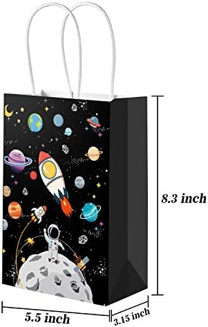 12 Pack világűrben Ajándék Táskák Gyerekek Kezelésére Táskák Kezeli a Bolygó Galaxy Fél Javára Komámasszony Táskák a Papír