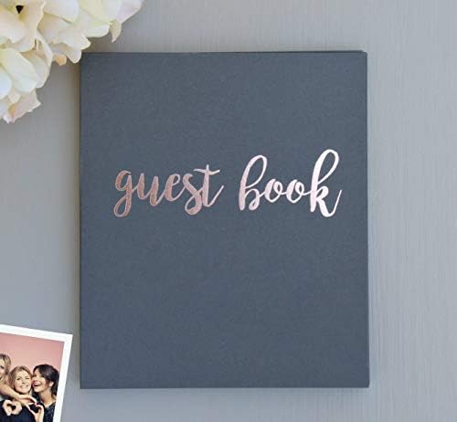 Rose Gold & Szürke Vendég Könyv a Polaroid Képek | 60 Pgs (30 Lap) 8.5x7 | Esküvői vendégkönyv Fotó Vendég Könyv Instax Vendég Könyv Évforduló