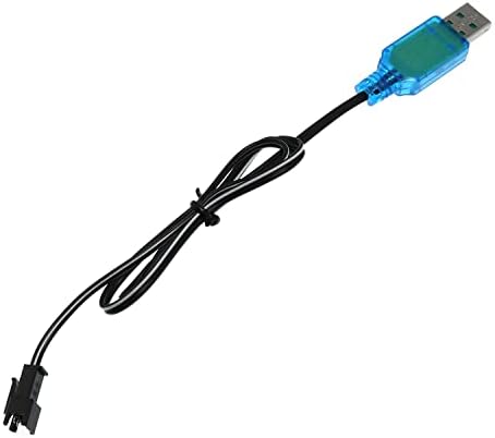 Maxmoral 6.0 V 250mA USB Töltő Adapter Kábel SM 2P Csatlakozódugó a 6V 700mAh Ni-cd Akkumulátor 4WD Kétéltű Mutatvány RC
