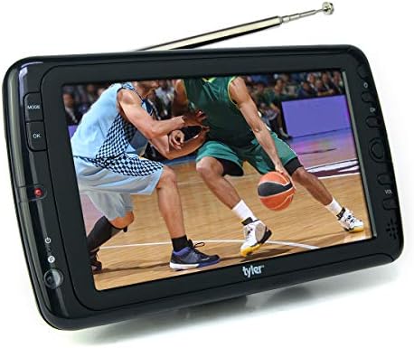Tyler 7 Hordozható LCD TV Monitor Újratölthető elemes Vezeték nélküli Képesség, HD-TV, USB, HDMI Bemenet, AC/DC, Távirányító Beépített