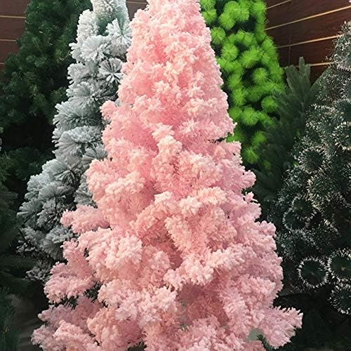 ZPEE 2.9 ft Mesterséges Hó Özönlöttek Karácsonyi Dekoráció, karácsonyfa, Anyag MŰANYAG Műanyag Állvány Könnyen Összeszerelhető Fenyőfa-Rózsaszín