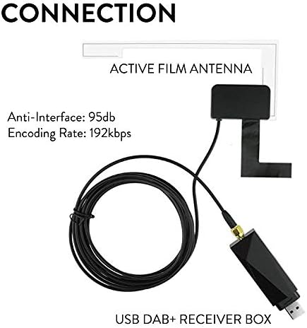 UGAR Android DAB+ Vevő USB Stick DAB Doboz Aktív Film Antenna Android Fej Egység