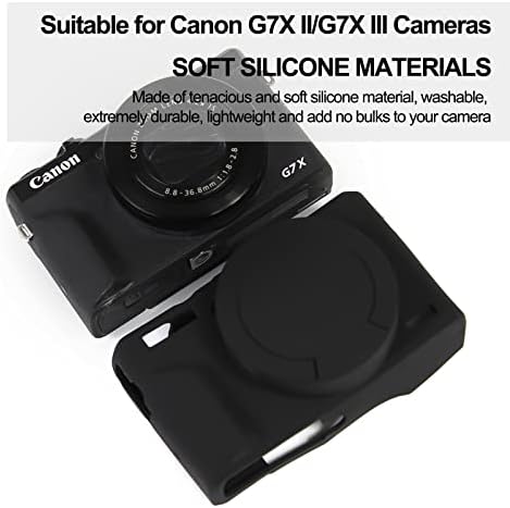 Könnyű Hood tok Canon Powershot G7 X Mark III Digitális Fényképezőgép, Puha Szilikon Védő Fedél Kivehető objektívvédőt Canon Powershot
