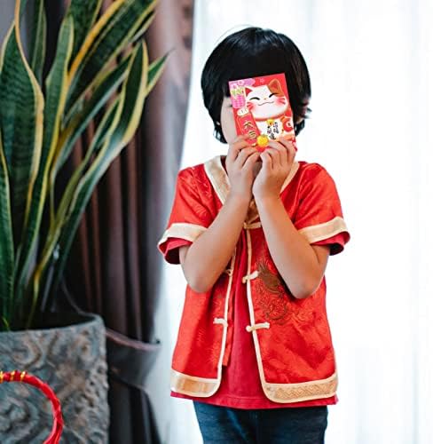 ABOOFAN 60pcs Kínai Új Év a Vörös Borítékok Szerencsés Vagyont Macska Minta pénzes Boríték Kawaii Hong Bao Gyerekeknek Tavaszi Fesztivál