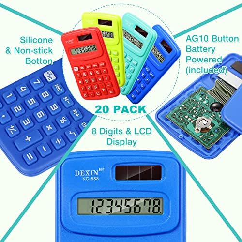 50 Darab Pocket Calculator Tömeges Alap Számológép Kis 4 Funkciós Számológép elemes Kézi Gyerekek Mini Számológép Számológépek a Diákok