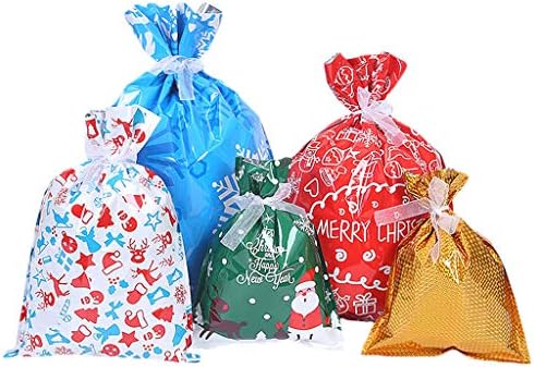 Candy Műanyag Táska Minta Szarvas Táska Karácsonyi Húzózsinórral Hó Édes Ajándék, Hóember Lakberendezés Ajándék Karácsonyi Dísz