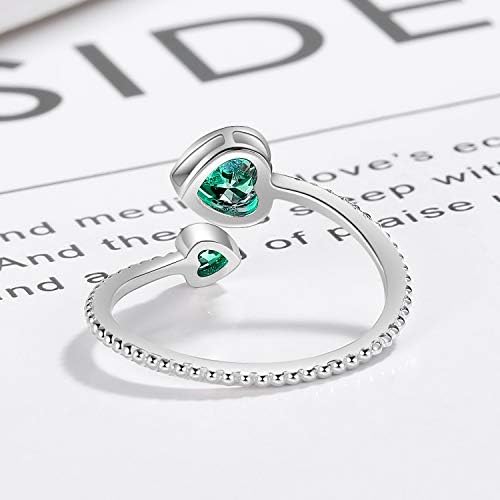 Lépés Előre, Lányok Gyűrű 925 Sterling Ezüst Tudom Gyűrűk a Nők - Állítható Nyitott Szív Gyűrű Csillagkép Hónap Zenekar Tini