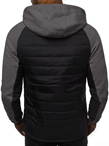 ADSSDQ Mens Téli Kabátok Plus Size Kapucnis Hosszú Ujjú dzsekis Könnyű Súly Alkalmi Szabadtéri Kabátok