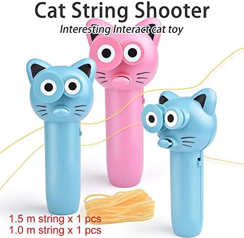 OALLK String Launcher Játék, Macskák, Cicák Zip Húr, Kötél Launcher Shooter Befolyásolja Macska Játékok Kellékek Pet Termékek