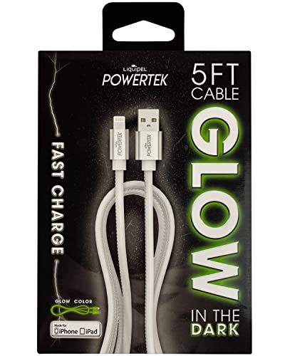 LIQUIPEL Powertek Ragyogás Mpi Hitelesített Töltő Kompatibilis Apple iPhone, iPad, 5ft Kábel, Lightning-USB átalakító Kábel,