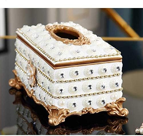 RENSLAT Európai Gyémánt Berakásos Háztartási Szövet Doboz Multifunkcionális Kreatív Nappali Tároló Doboz Tea Asztal Díszítése