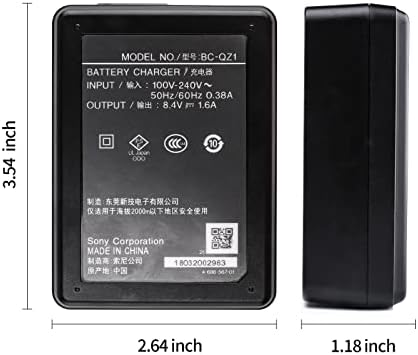 BC-QZ1 Kamera Akkumulátor Töltő Sony NP-FZ100 Akkumulátor, a Fényképezőgép Akkumulátor-hálózati Adapter Kompatibilis Sony A7 III., Sony Alpha