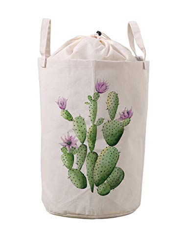 LifeCustomize Nagy Szennyesben Kosarak Virágzó Kaktusz Nyomtatás Ruházat Tárolók, Dobozok Játék Szervező Óvoda Összecsukható Kosár fogantyúval