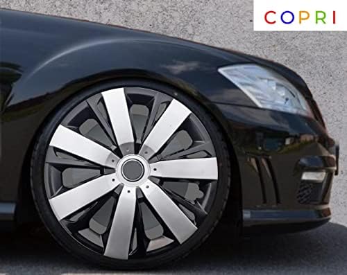 Copri Készlet 4 Kerék Fedezze 15 Coll Ezüst-Fekete Dísztárcsa Snap-On Illik Mercedes