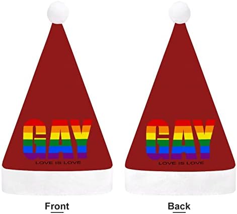 Meleg Büszkeség LMBT Karácsonyi Sapka, Télapó Sapka a Felnőtt Unisex Kényelem Klasszikus Karácsonyi Sapka Karácsonyi Party Nyaralás