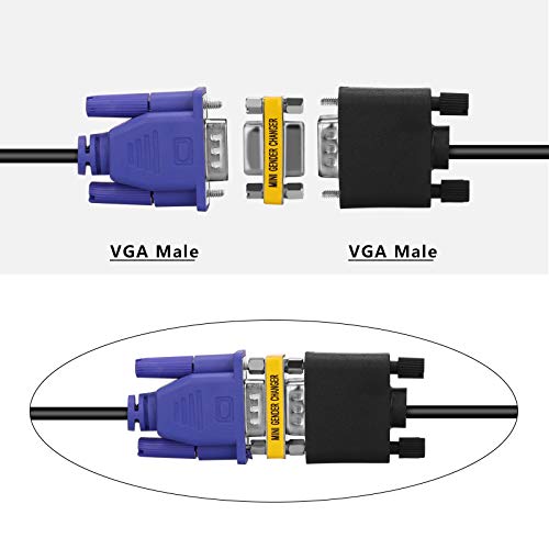 ENUODA VGA Csatoló 2 Csomag VGA SVGA Csatlakozó 15 Pin-Női Mini a Nemek közötti Váltó Adapter