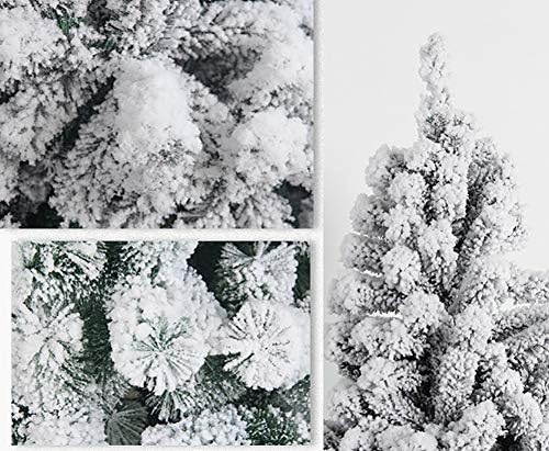 6FT Mesterséges karácsonyfa,Kivilágítatlan Prémium karácsonyfa Teljes Lucfenyő Csuklós Fát, a Tűlevelek Hó Özönlöttek,Szerszám