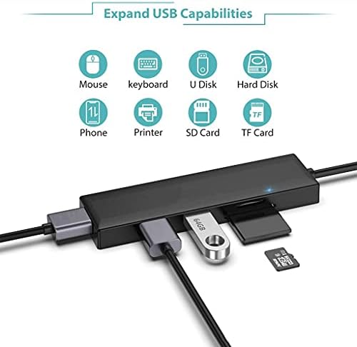 XXXDXDP USB HUB 4 Port USB 2.0 Port Tablet PC Hordozható OTG Alumínium USB Elosztó Kábel Tartozékok