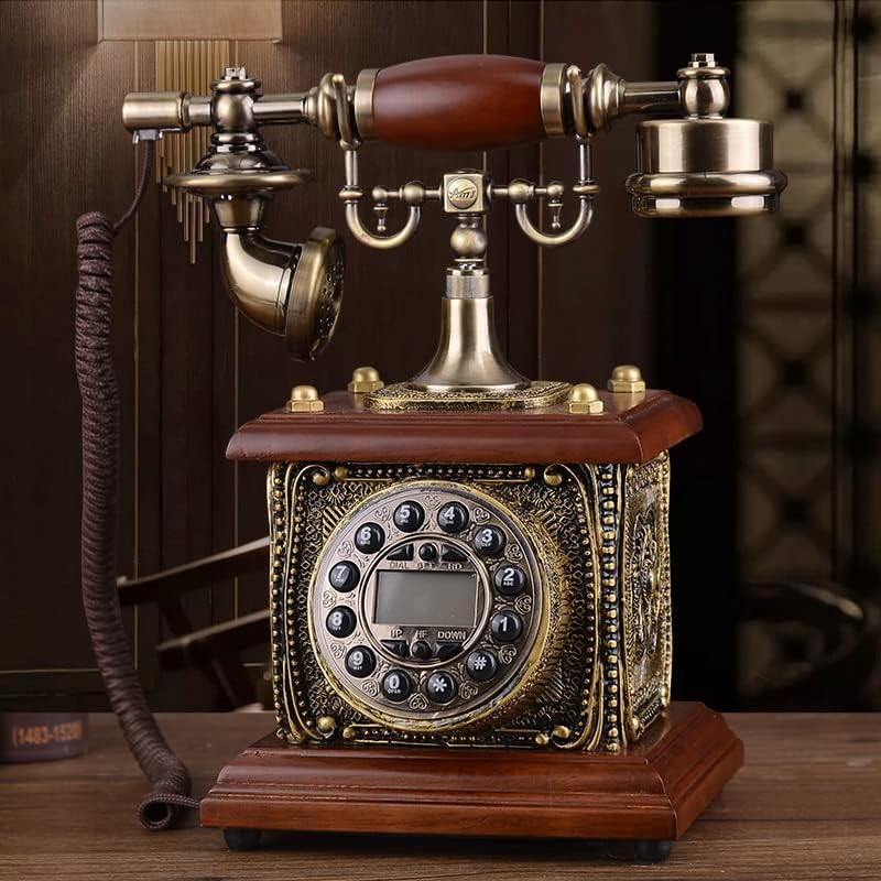 Rotary Telefonvonal Nappali Dekoráció Amerikai, Európai Stílusú Telefon Otthon, Irodában, Íróasztal Klasszikus Vezetékes Retro