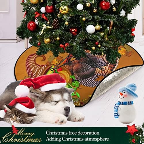 visesunny karácsonyfa Mat Boldog Hálaadást Vintage Törökország Betakarítás Fa áll Szőnyeg Padló Protector Nedvszívó Fa Állvány