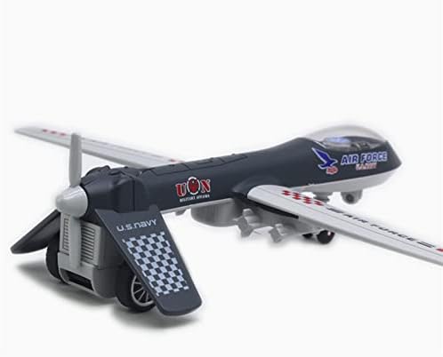 Luwsldirr Repülőgép Modell Lágy Zene Vissza RQ-4 Repülőgép Modell Játék Univerzális Fekete