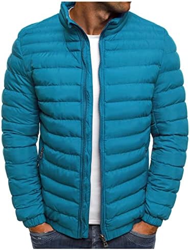 Férfi Kabát, Plusz Méretű Hosszú Ujjú Kabátok, Férfi Trend Aktív Téli Magas Nyak Zip Fel Kabátok Alkalmas Szilárd Color4