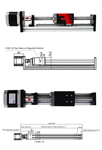 FUYU FSL40 Lineáris Útmutató Táblázat golyósorsó Mozgás CNC Lineáris vezető Szakasz Hajtómű Motoros Nema 23 Léptető Motor[900mm Stroke]