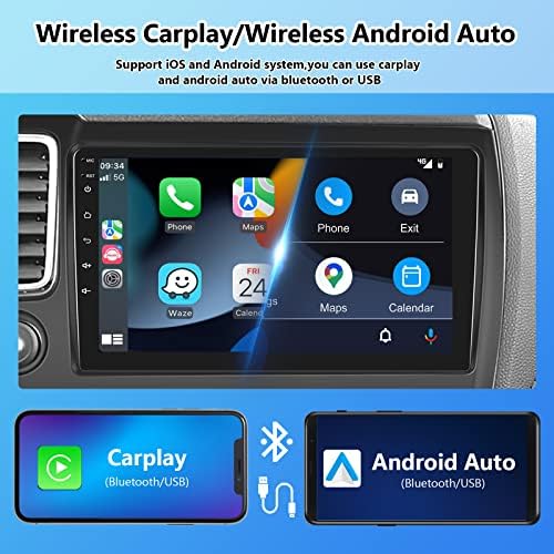 Android Autó Sztereó Honda Civic 2013-2017 Támogatja a Vezeték nélküli Carplay/Android Auto, 9 hüvelykes Érintőképernyő, WiFi GPS Navigáció