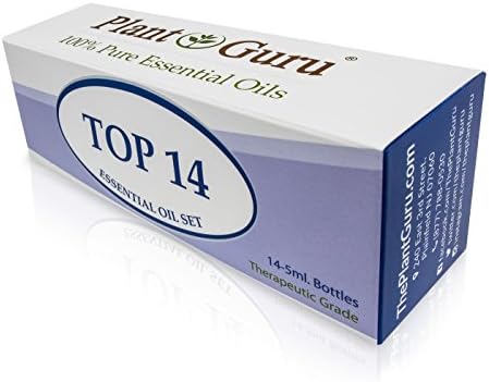 Illóolaj Set 14 - 5 ml Terápiás Minőségű - os Tiszta Tömjént, Levendula, Borsmenta, Rozmaring, Narancs, teafa, Eukaliptusz,