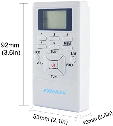 EXMAX E108 Vezeték nélküli, Hordozható, Zsebben DSP Sztereó FM Rádió Digitális Vevő Mini LCD Óra Fülhallgató az idegenvezető
