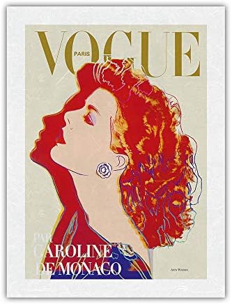 Divat Magazin Párizs - Caroline Monacói Hercegnő Andy Warhol - Vintage Magazin címlapján Andy Warhol c.1984 - Mester Art Print 9in x 12in