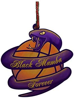 Fekete Mamba Lila, Sárga Kosárlabda Kígyó Vésett Nyomtatott Fa Karácsonyi Dísz, Ajándék Szezonális Dekoráció (Kosárlabda Wrap)