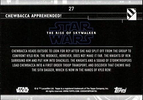 2020 Topps Star Wars A Rise of Skywalker Sorozat 227 Chewbacca fogták el! Kereskedelmi Kártya