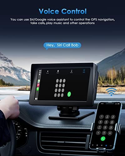 VSTARK Legújabb Vezeték nélküli Apple Carplay Képernyőn, Hordozható Dash Mount Autó Játszani Adapter GPS Navigációs az Autók, 7 Hüvelykes