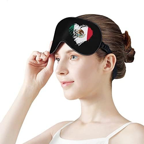 Grunge-os Mexikói Szív Zászló Kendőt Maszk Alszik Éjszaka Árnyékában Borító Eye Állítható Pánt Vicces Grafikus, a Nők, Férfiak, Egy Méret