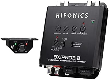 Hifonics BXiPro3.0 Processzor (Fekete) - Digitális Mélyhangkiemelés Processzor, Műszerfalra Szerelhető Távirányító Tartalmazza,