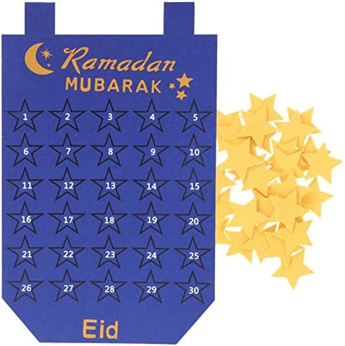 ABOOFAN Ramadan Naptári Eid Mubarak Lóg Visszaszámlálás Naptár Adventi Naptár 2023 Tracker Dátuma Eid Ajándék Falra Ramadan Díszek