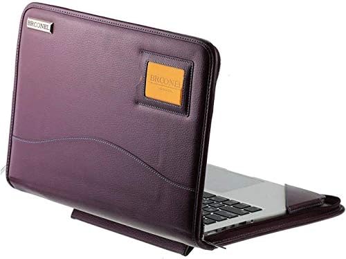 Broonel - Kontúr Sorozat - Lila, nagy teherbírású Bőr védőtok - Kompatibilis ASUS Vivobook S14 Evo S435EA-KC032W Zöld Laptop 14