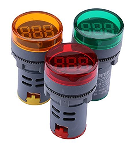 GEAD LED Kijelző Digitális Mini Voltmérő AC 80-500V Feszültség Mérő Mérő Teszter Voltos Monitor világítás (Színe : Fehér)