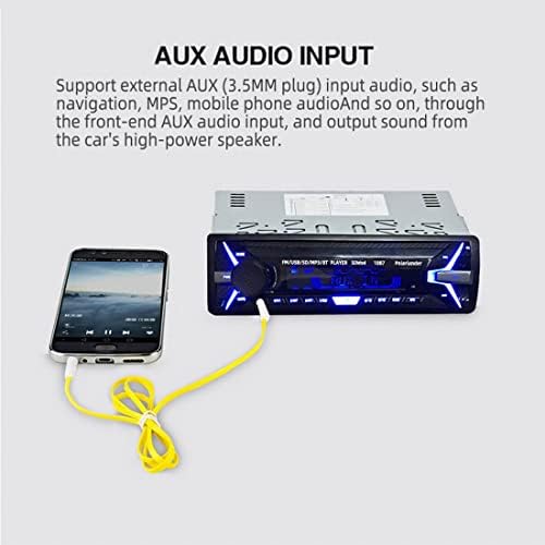 VIGORTHERIVE Bluetooth-Levehető RDS+ Autós MP3 Lejátszó Egységes Din Autós Sztereó Audio 12V a Dash FM 1 Din Autós Aux MP3 Lejátszó Autó