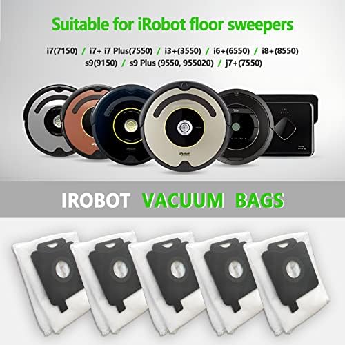 18 Csomagok porszívó zsák Kompatibilis IRobot Roomba i7 i1 i7P i3 i6 i8 s9 s9 Plusz j7 Sorozat Vákuum-Zsák Automatikus vízkő-Eltávolító