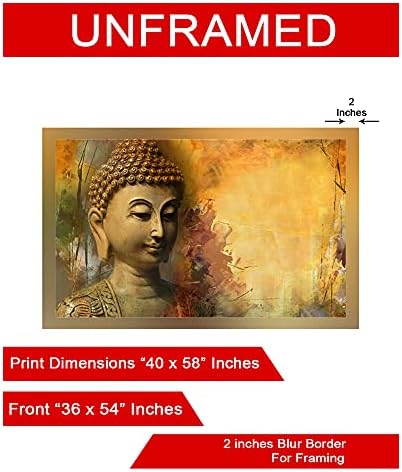 999Store Barna Buddha Nyomtatott Vászon Festmény(Vászon Unframed_36X54 Inch_ Barna ) ULP36540321