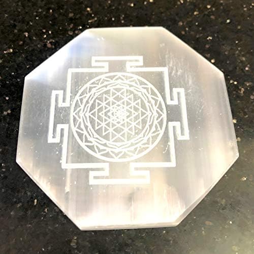 crystalmiracle Gyönyörű Selenite 3 Maratott Töltés Lemez Kristály Gyógyító Reiki FENG Shui Metafizikai Drágakő Ajándék Pozitív Energia