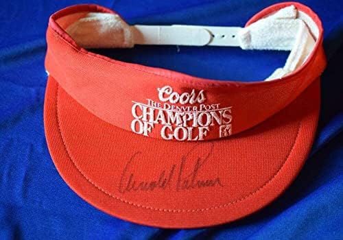 Arnold Palmer SZÖVETSÉG Coa Autogramot Bajnokok Golf Aláírt Napellenző - Dedikált Golf-Felszerelés