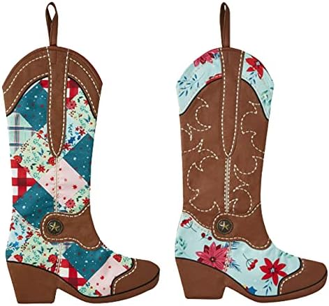 A Pioneer Nő Karácsonyi Harisnya Virágos Boot - 2 (Cowboy Csizma)