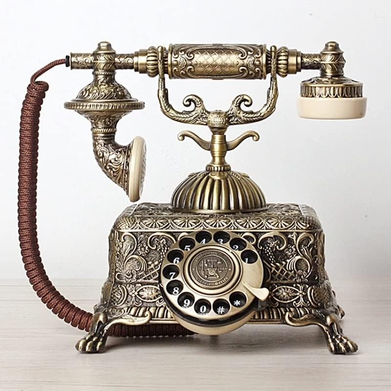 N/A Fém Vintage Antik Telefon Régimódi, Vezetékes Telefon, Vezetékes Forgó Tárcsát az Otthoni Irodai Dekoráció