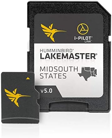 Humminbird 600009-8 LakeMaster Midsouth Államok Plusz V3 Digitális GPS Térképek Mikro Kártya , Fekete