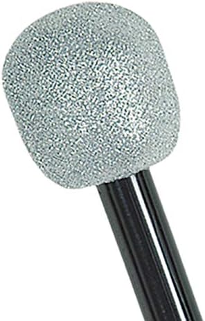 A csillámos Mikrofon (ezüst & fekete) Fél Tartozék (1 szám) (1/Pkg)