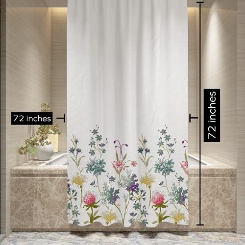 Visi-Egy BLC Zuhanyzó Függöny, Fürdőszoba, Intézkedés 72 x 72 Cm, Prémium Minőségű festett vászon függöny, Szövet zuhanyfüggöny
